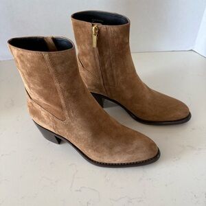 Veronica Beard Brunel Suede Booties | Hazelwood | Size 6 | NWOB